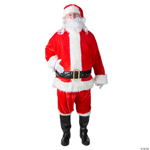 Men's Plus Size Santa Suit Complete Velour