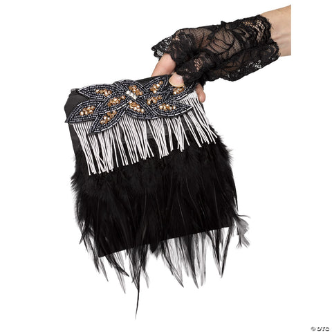 Flapper Purse Fringe Feather G