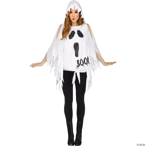 Women's Ghost Print Poncho