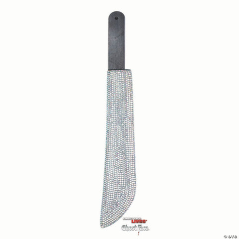 21" Scream™ Ghost Face Bling Machete with Rhinestones Costume Accessory