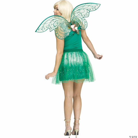 Adults Green Sparkle Wings Costume Accessory - One Size