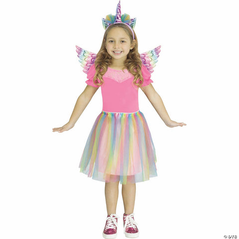 Kids Pastel Unicorn Wing Tutu Set Costume Accessory - One Size