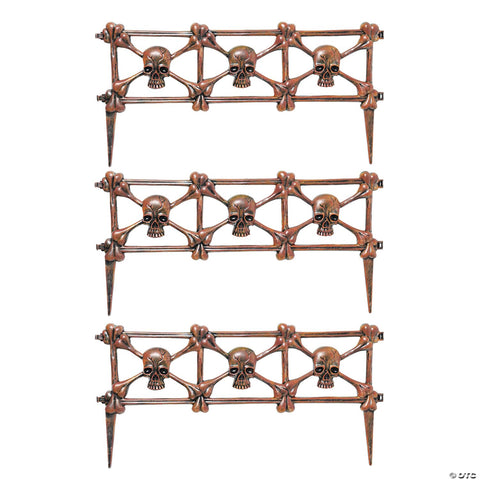 Skull Graveyard Fence Halloween Decoration