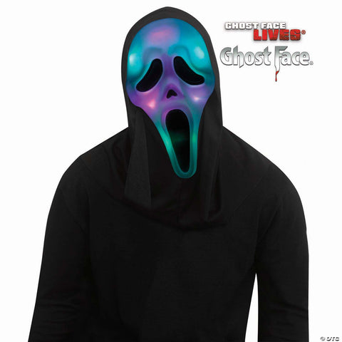 <html>Adults Ghost Face<sup>®</sup> Color Changing Full Mask with Hood</html>