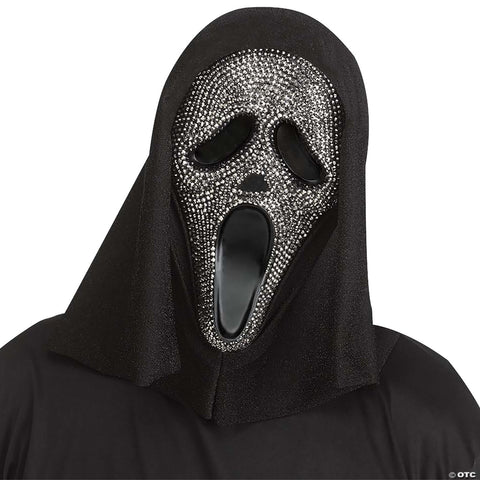 Adults Scream Ghostface Mask with Crystal Stones