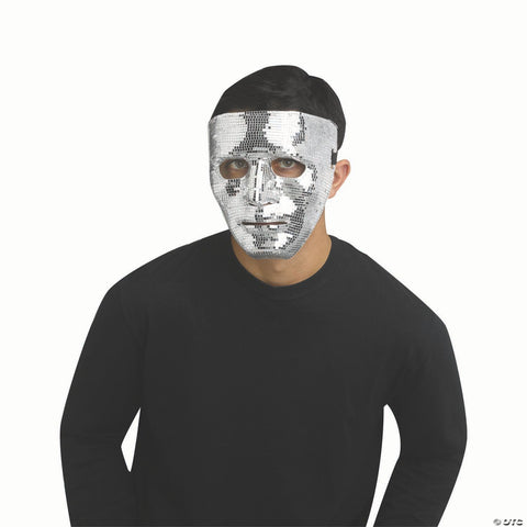 Adults Plastic Disco Mirror Blank Full Mask - One Size
