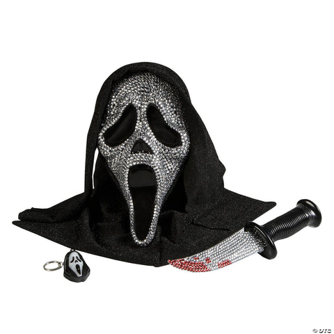 <html>Exclusive Ghost Face<sup>®</sup> Bling Mask, Knife & Light-Up Keychain Collectible Box Set</html>