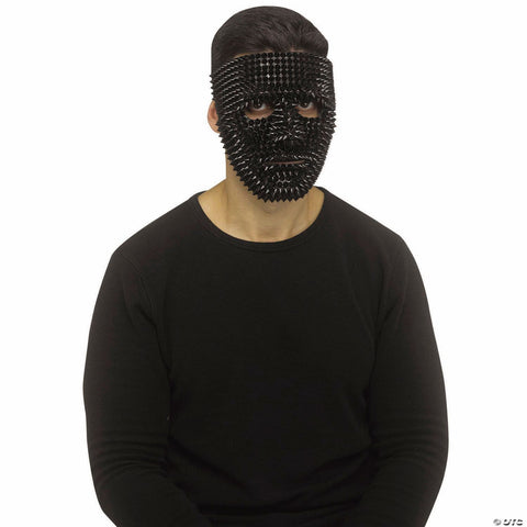 Adults Blank Black Spikes Full Face Mask