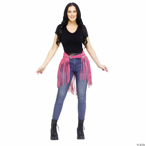 Adults Pink Festival Cowgirl Belt Costume Accessory