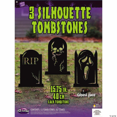 Ghost Face® Silhouette Tombstones Set of 3
