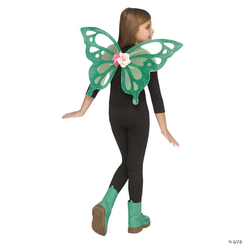 Kids Green Shimmer Wings