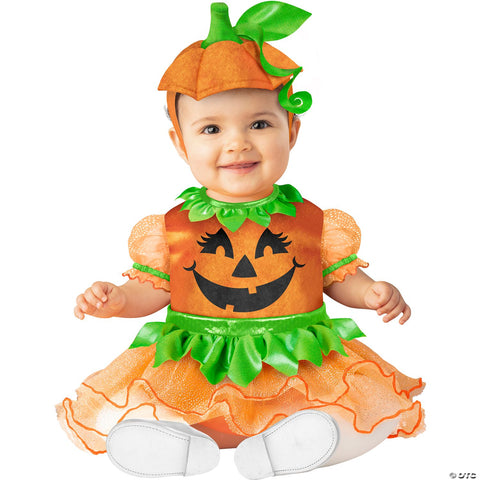 Baby Girl Orange & Green Polyester Pretty Pumpkin Tutu Halloween Costume - Large 18-24 months