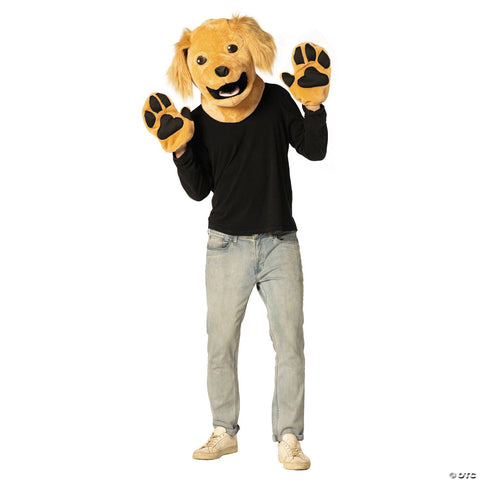 Adults Brown Dog Mask & Paws Costume Kit - One Size