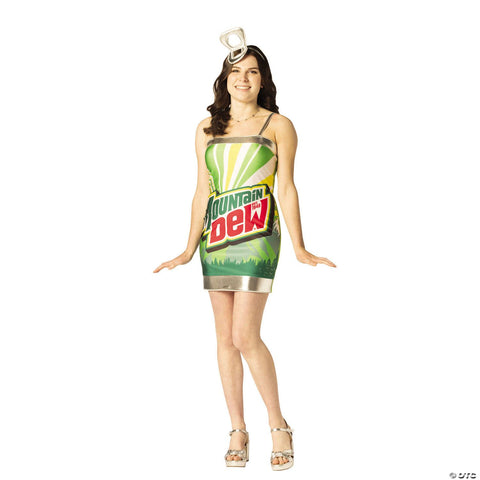 Adults Mountain Dew™ Can Dress Costume - Medium 6-10