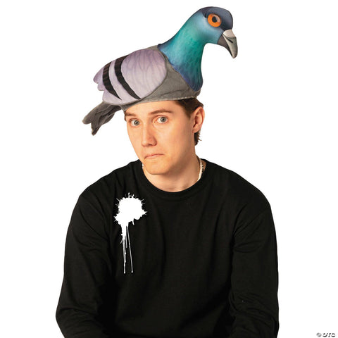 Adults Pigeon Hat Headpiece Costume with Sticker - One Size