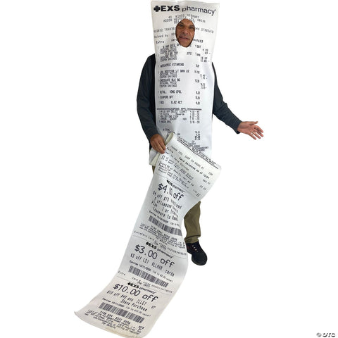 EXS-ively Long Pharmacy Receipt Adult Costume