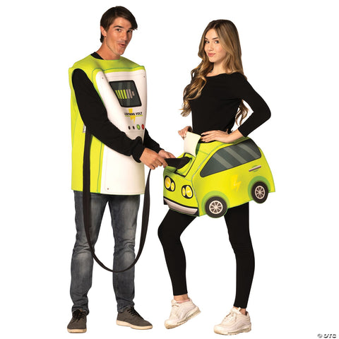 Adults Electric Car & Charger Couples Costume