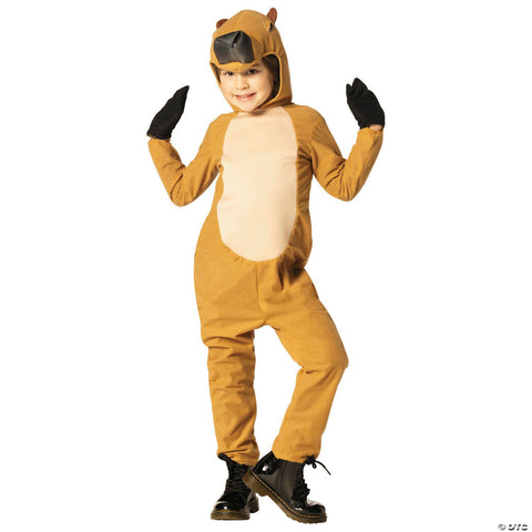Kids Capybara Hooded Jumpsuit Costume - 3-6