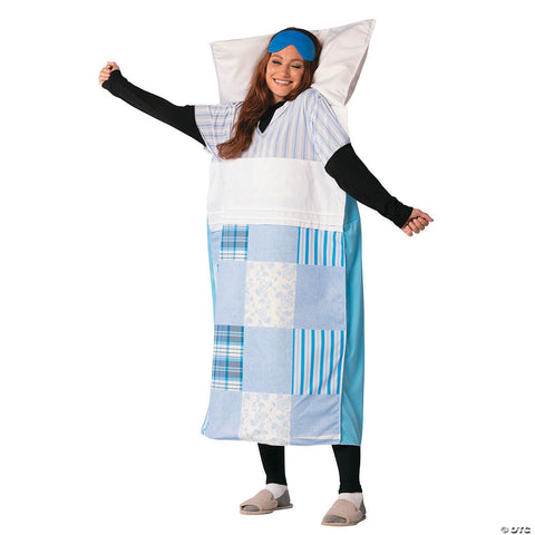 Adults Sleeping Bed with Pillow & Comforter Costume