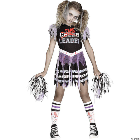 Girl’s Zombie Fearleader Cheer Costume -  12-14