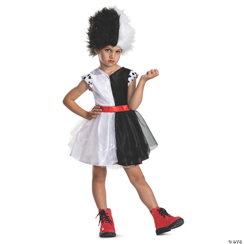 Girl's Toddler Classic Disney's 101 Dalmatians Cruella Costume - Small | Horror-Shop.com