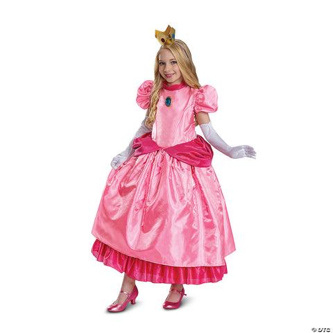 Girl's Elevated Super Mario Bros™ Princess Peach Costume - Small 4-6X | Horror-Shop.com