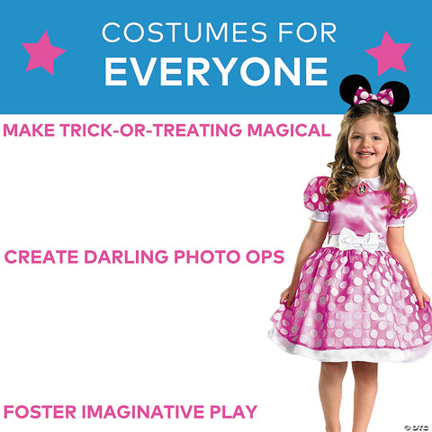 Girl's Pink Minnie Mouse Classic Costume | Horror-Shop.com