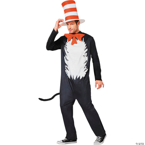 Adults Dr. Seuss™ The Cat in the Hat™ The Cat Jumpsuit Costume - Small
