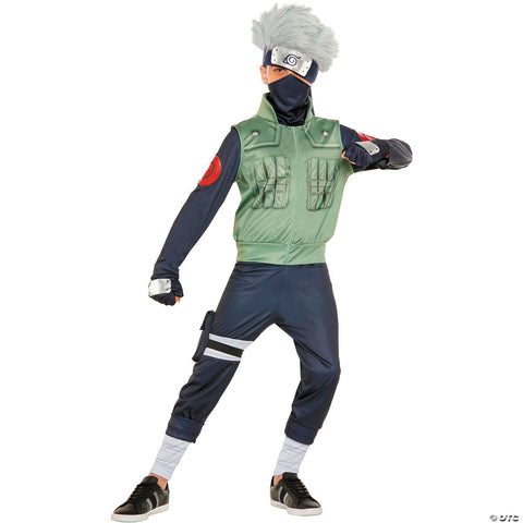Kids Naruto™ Kakashi Hatake Jumpsuit Costume - Medium 8-10