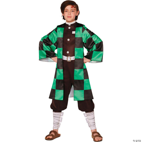 Kids Demon Slayer: Kimetsu no Yaiba™ Tanjiro Kamado Jumpsuit Costume - Small 4-6