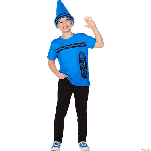 Kids Crayola® Blue Crayon T-Shirt Costume Kit - Small/Medium 4-8