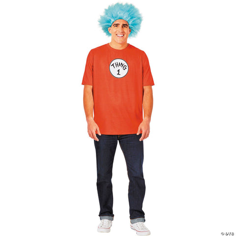 Adults Dr. Seuss™ Thing 1 or Thing 2 T-Shirt Costume Kit - Small/Medium