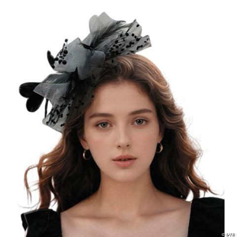 Adults Black Kentucky Derby Fascinator Hat
