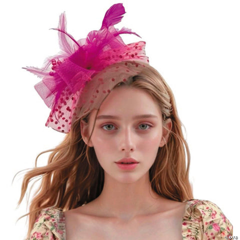 Adults Hot Pink Kentucky Derby Fascinator Hat