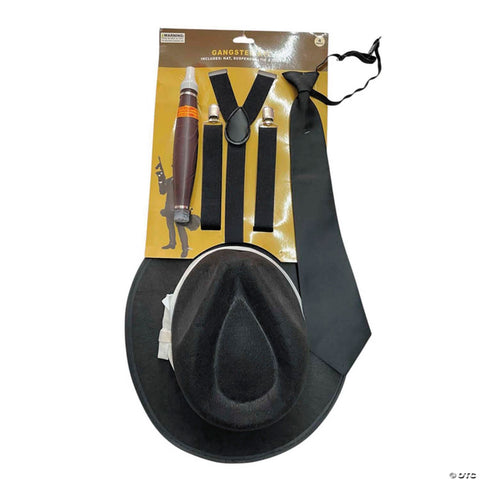 Adults Mobster Costume Accessory Kit - 4 Pc.