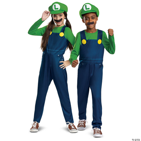 Kids Classic Elevated Super Mario Bros™ Luigi Costume - Large 10-12