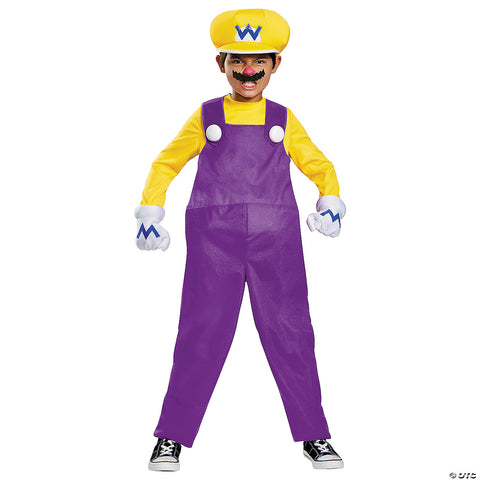 Kids Deluxe Super Mario Bros.™ Wario Costume - Large | Horror-Shop.com