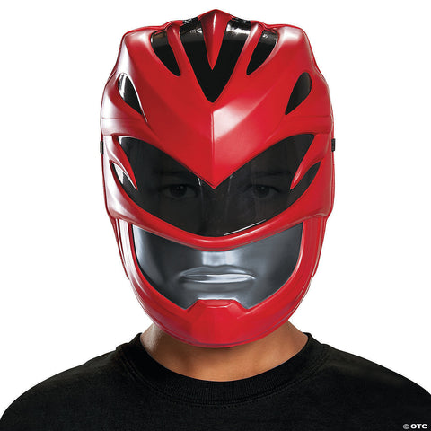 Child's Red Ranger Vacuform Mask - Power Rangers Movie 2017