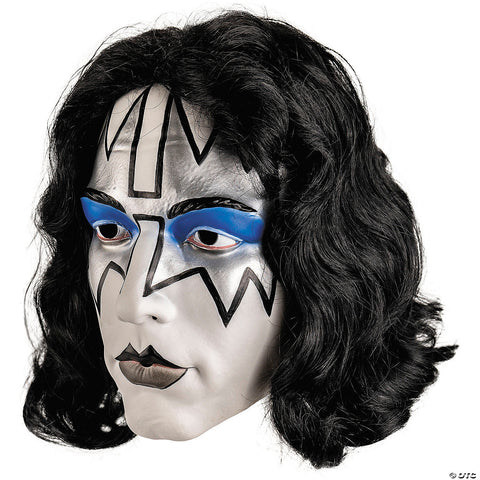 KISS Deluxe The Spaceman Overhead Plastic Mask with Wig - One Size | Horror-Shop.com
