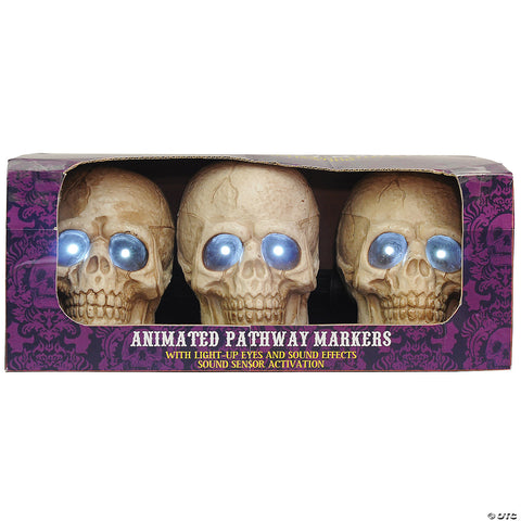 Skull Lighted Pathway Markers | Horror-Shop.com