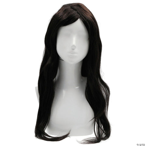 Adults Priscilla Long-Haired Straight with Bangs Wig - Medium Brown 4