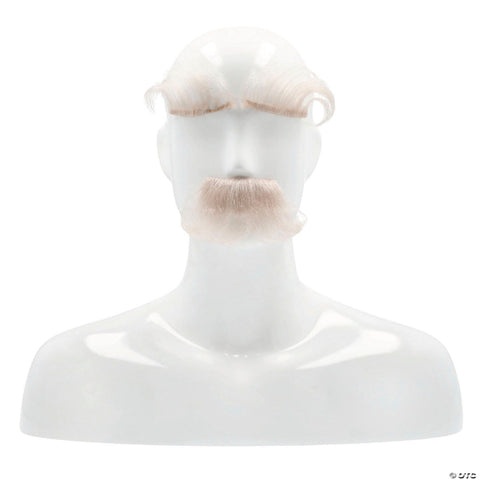 Adults Synthetic Fluffy Eyebrows & Mustache Set - Champagne Blonde 22