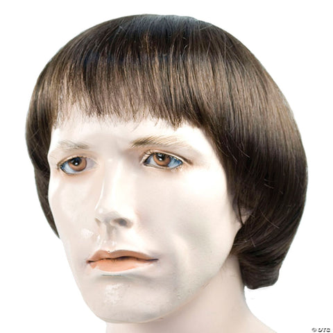 Men's Mushroom Mushroom Mop Top Wig - Med Brown 4
