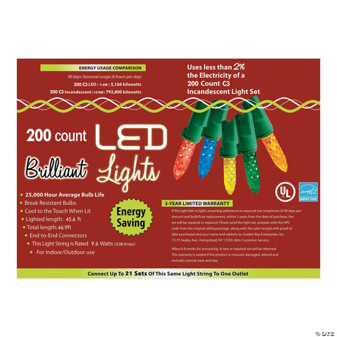200-Count C3 Holiday Lights