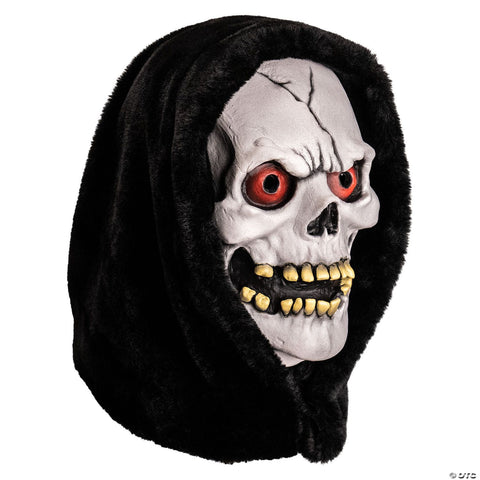 Chamber of Horrors™ White Latex Overhead Hooded Skull Mask - One Size