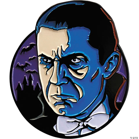 1 1/2" Dracula™ Bela Lugosi Dracula Character Face Full-Color Enamel Pin