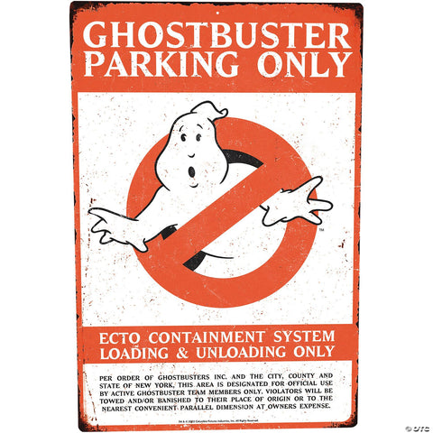 Ghostbusters™ Ghostbuster Parking Only Metal Sign
