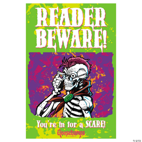 Goosebumps™ Reader Beware Metal Sign Halloween Decoration