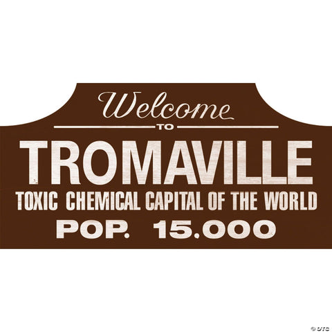 18" The Toxic Avenger™ Tromaville Wood Sign Decoration