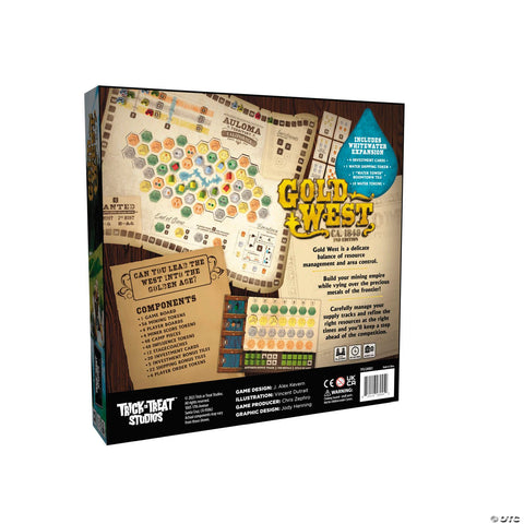 Trick or Treat Studios Gold West Wild West-Themed Board Game for 2 to 4 Players
